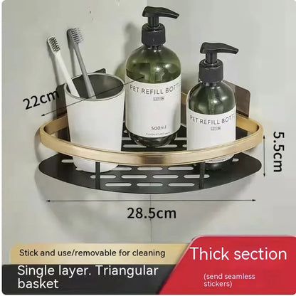 Punch-Free Bathroom Storage Rack